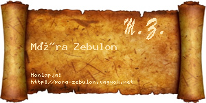 Móra Zebulon névjegykártya